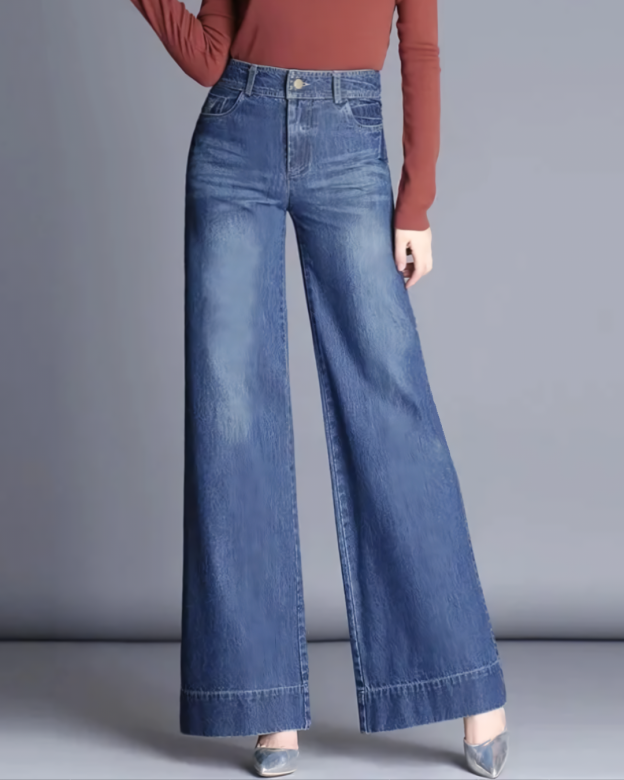 Straight High-Rise Flare Jeans