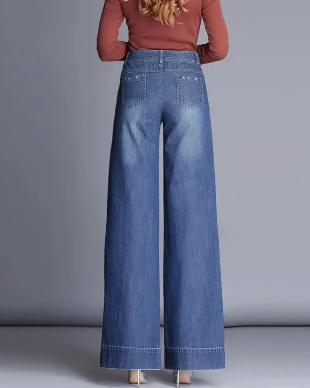 Straight High-Rise Flare Jeans