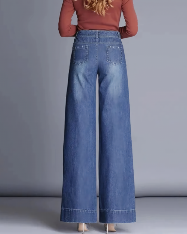 Straight High-Rise Flare Jeans