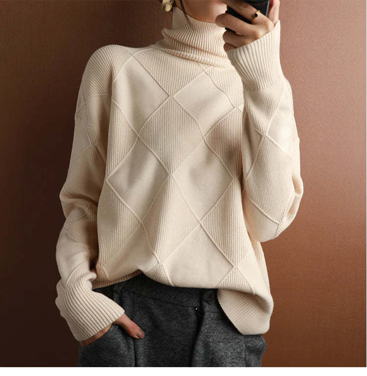 Women’s Cashmere Turtleneck Sweater – Elegance Meets Comfort