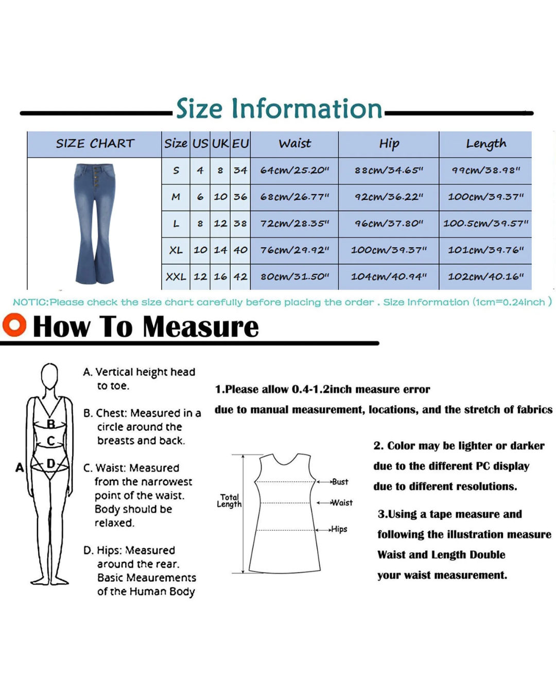 Button Fly High Rise Flare Jeans