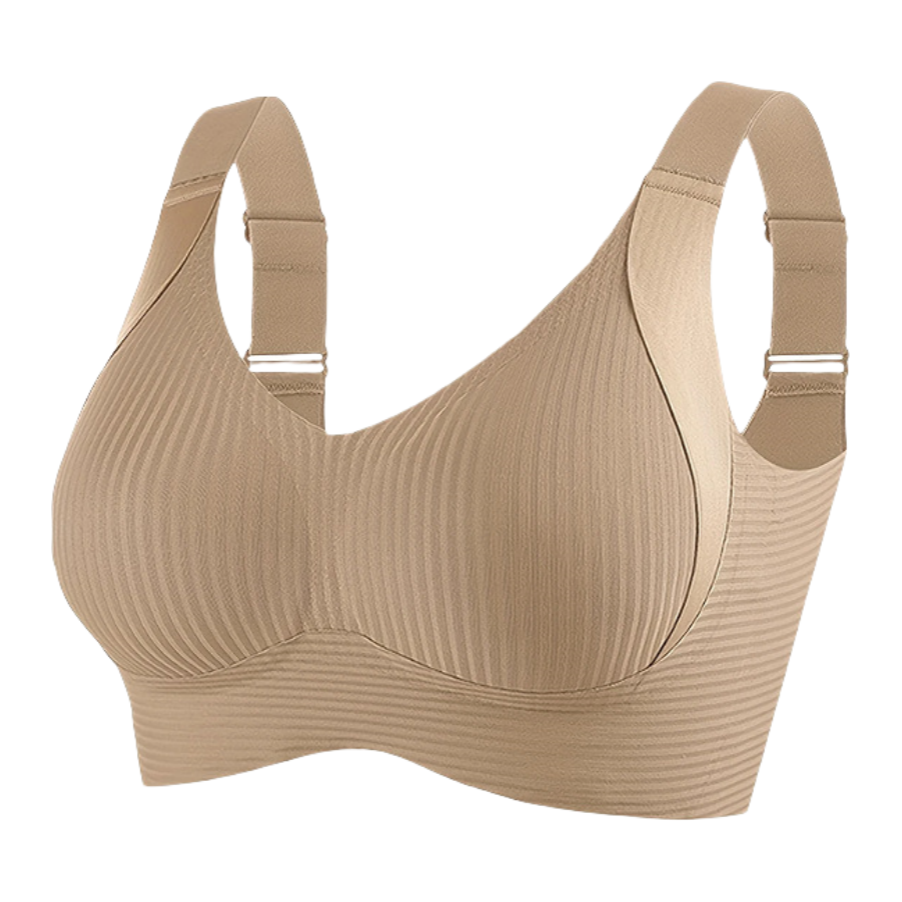 Women's Ribbed Push Up Adjustable Wireless Bra