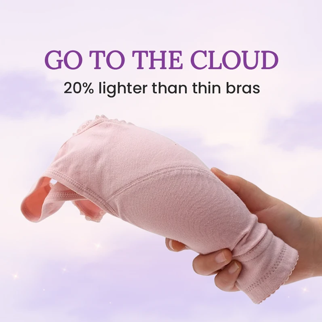 Lismali Pure Cotton Front Buckle Bra Large Size For Women