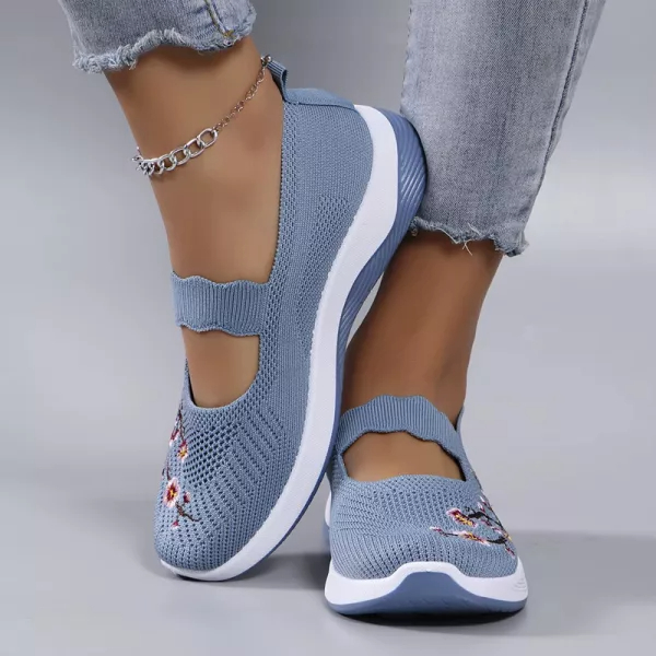 🔥Last Day Promotion 70% OFF🔥- Women's comfortable breathable floral knitted sneakers