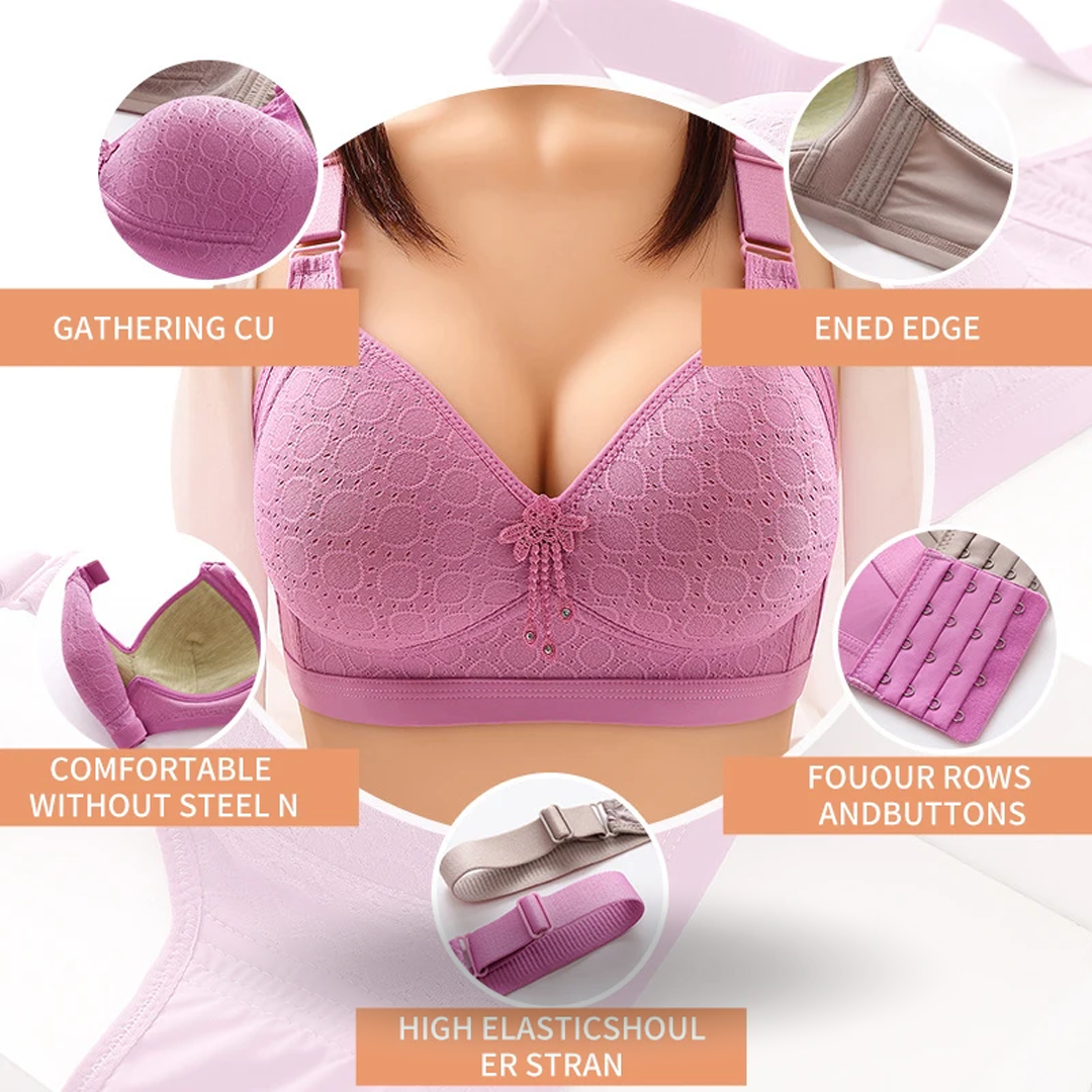 Lismali Crystal Detail Lift-Up Stretch Comfortable Minimizer Bras