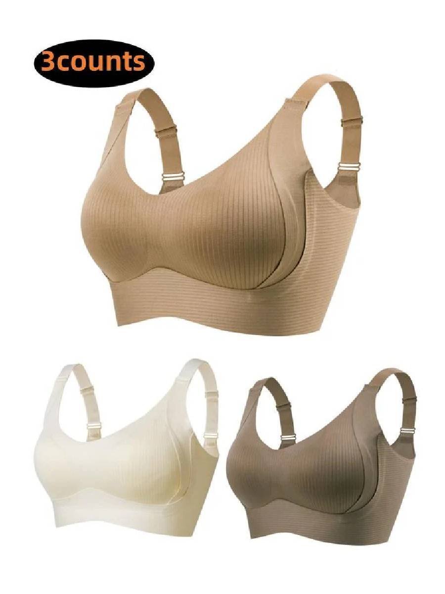 🎁time-limited offer！Buy 1 Get 2 Packs💕Women's Ribbed Push Up Adjustable Wireless Bra