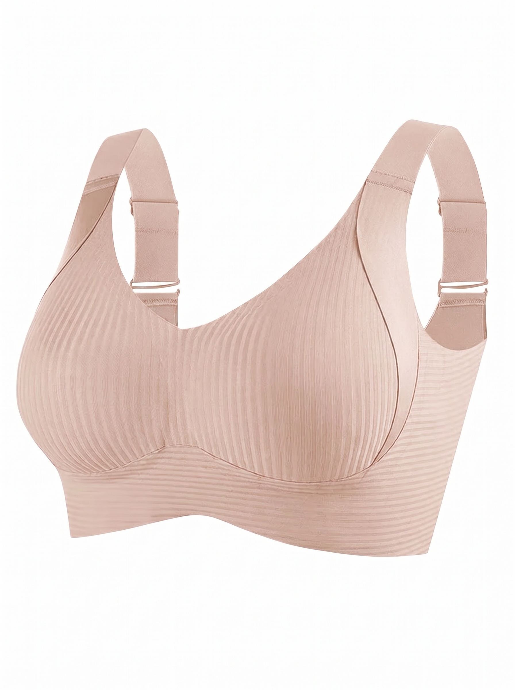 🔥Mother's Day Sale：Buy 1 Get 2 Free🔥Women's Ribbed Push Up Adjustable Wireless Bra