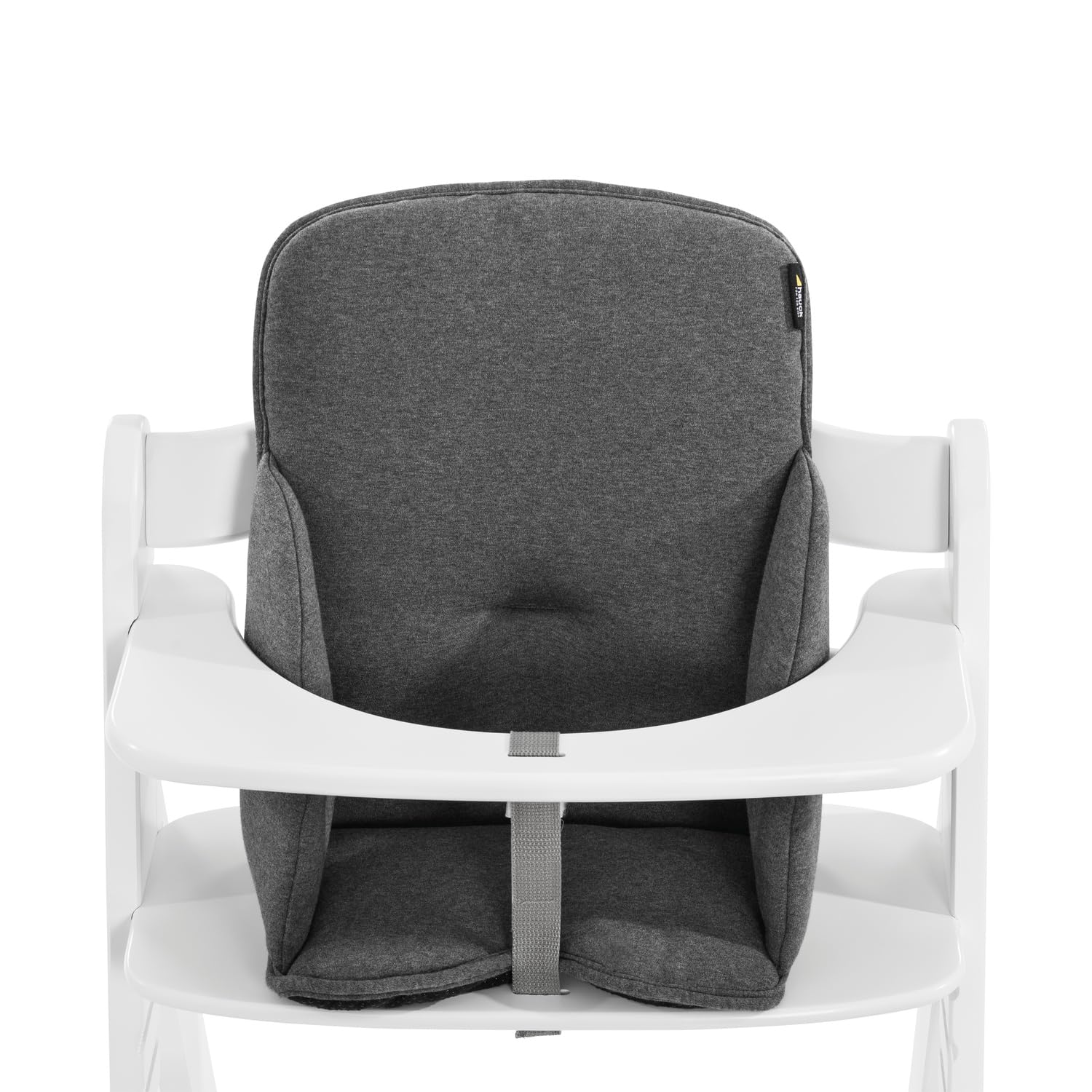 CLICKFUSION Sitzverkleinerer Kissen Alpha Cosy Kompatibel mit Alpha+, Beta+ & Arketa Holzhochstuhl für Babys 6-36 Monate Hochstuhl Sitzkissen mit hoher Rückenlehne & Stabilen Seiten (Jersey Charcoal)