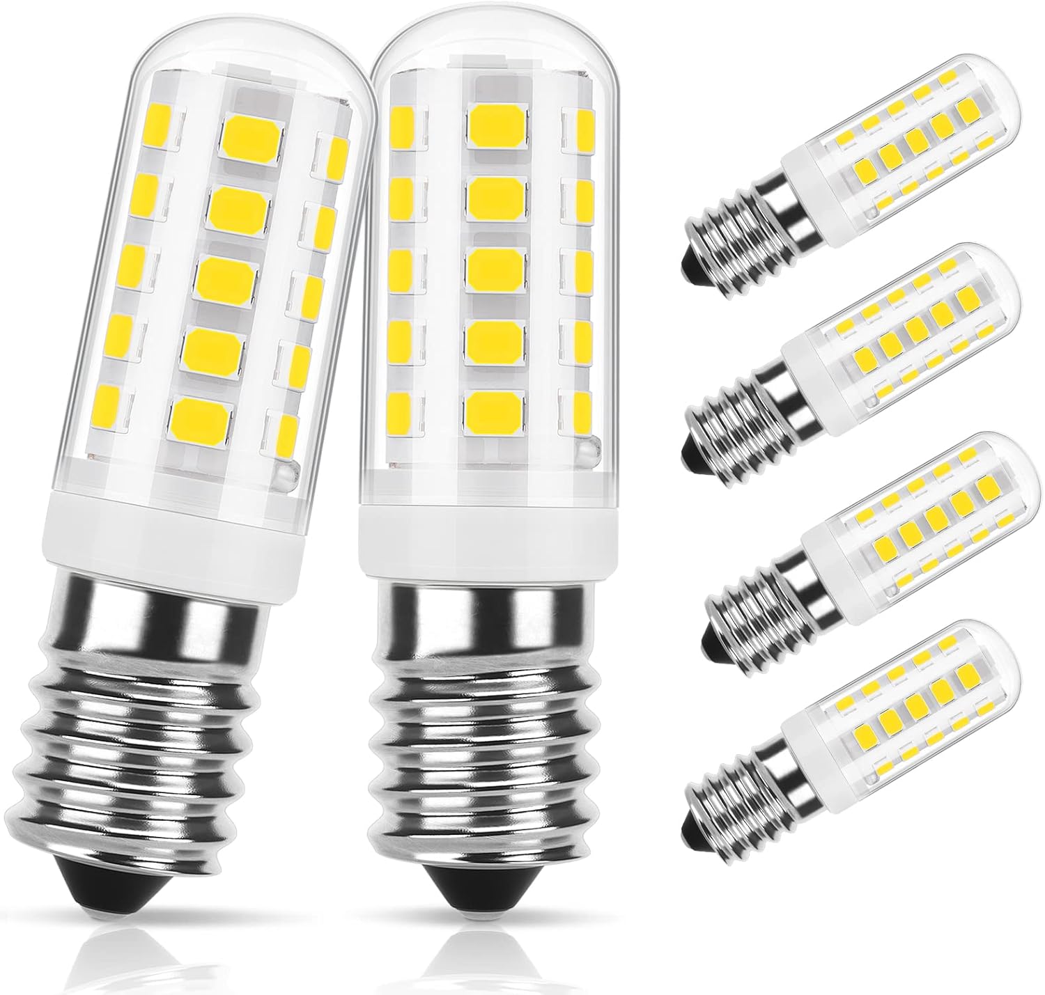 CLICKFUSION E14 Dimmbare LED Lampe, Kaltweiß 6000K, 2.5W Ersetzt 30W Halogen, LED Leuchtmittel 300lm, Flimmerfrei, 360°, Ideal für Kronleuchter, Tisch- und Stehlampen, 230V, 6er Pack