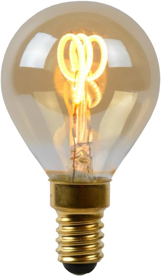 CLICKFUSION LED Bulb - Glühfadenlampe - Ø 4,5 cm - LED Dim. - E14 - 1x3W 2200K - Amber [Energieklasse G]