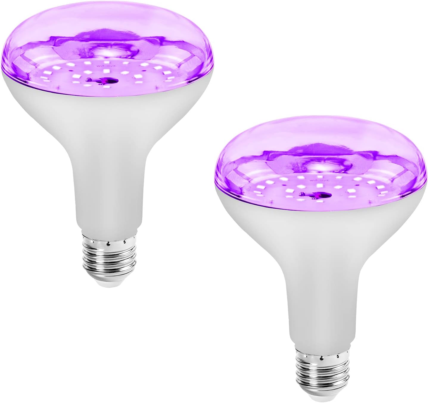 CLICKFUSION 2PCS E27 15W UV Schwarzlicht Glühbirne, Black Light Bulb 385-400nm UVA Schwarzlichtlampe Beleuchtung,Partylicht Neonfarben für Halloween Party Disco Club Bar Körperkuns