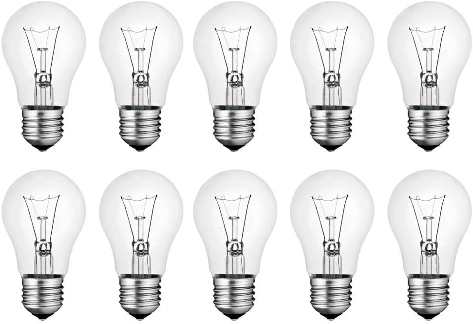 CLICKFUSION 10 Stück Birnenlampe Standard klar E27 60W warmweiß dimmbar 230V