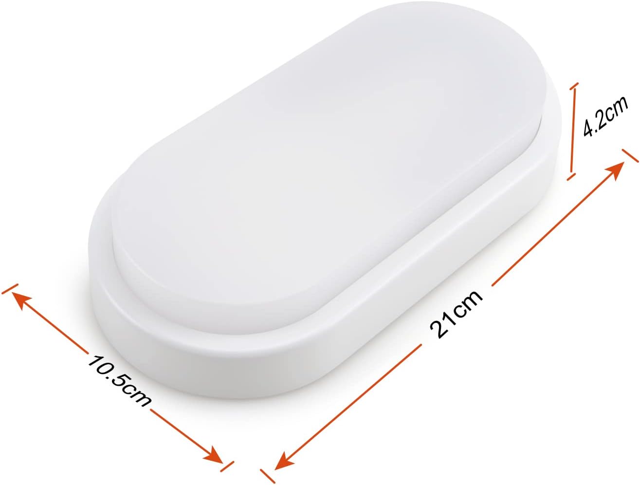 CLICKFUSION LED Ceiling Light 12 W 1020 Lumen Ceiling Light Extra Flat 42 mm LED Lamp IP54 Splash Proof 230 V Cellar Light for Bathroom Living Room Cellar Netural White 4000 K