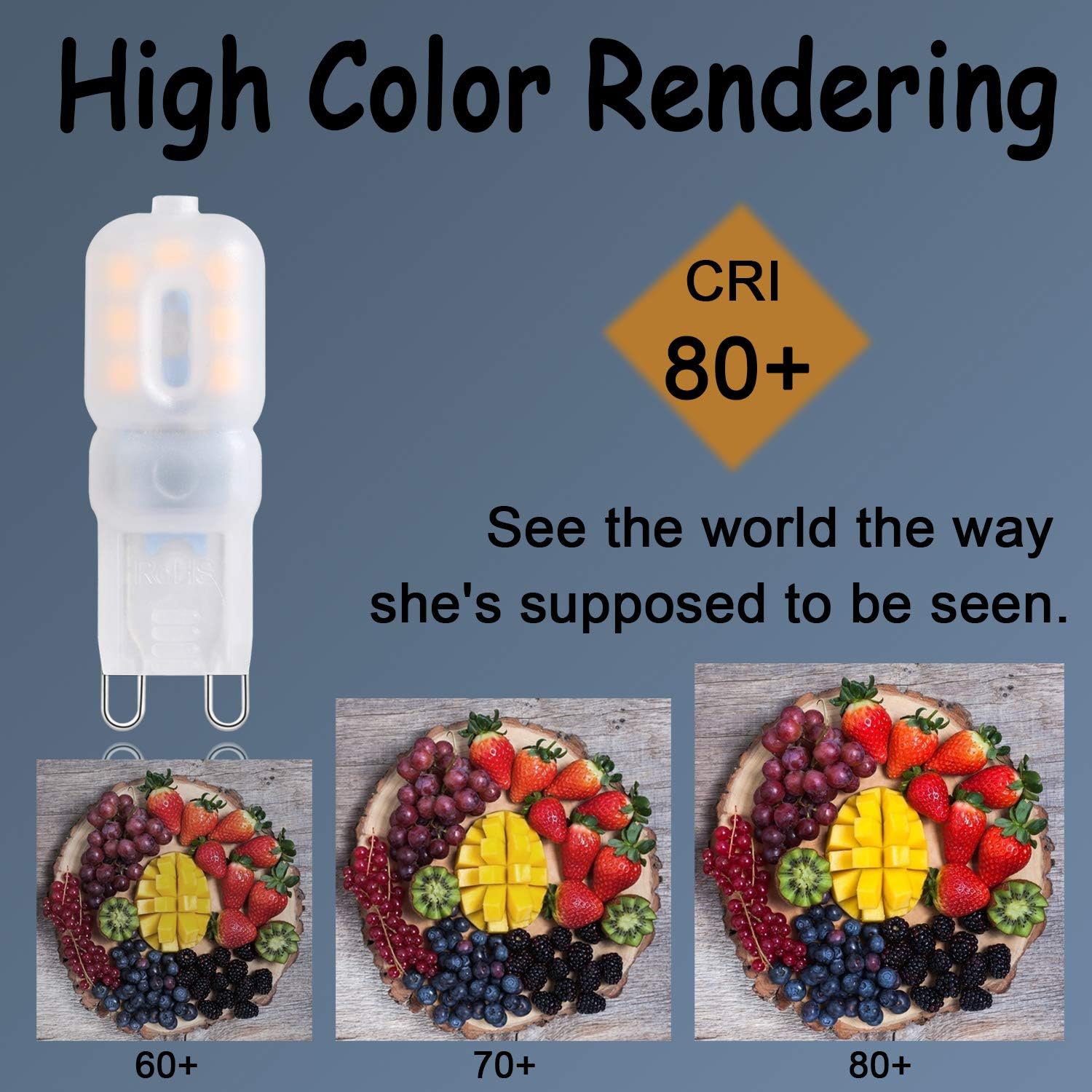 CLICKFUSION Dimmbar G9 LED Leuchtmittel Warmweiß G9 LED 2.5W-3W Ersatz fr 25W-35W Halogenlampe 360 Grad Winkel AC220V LED Birne G9 Glühbirne [10-er Pack]