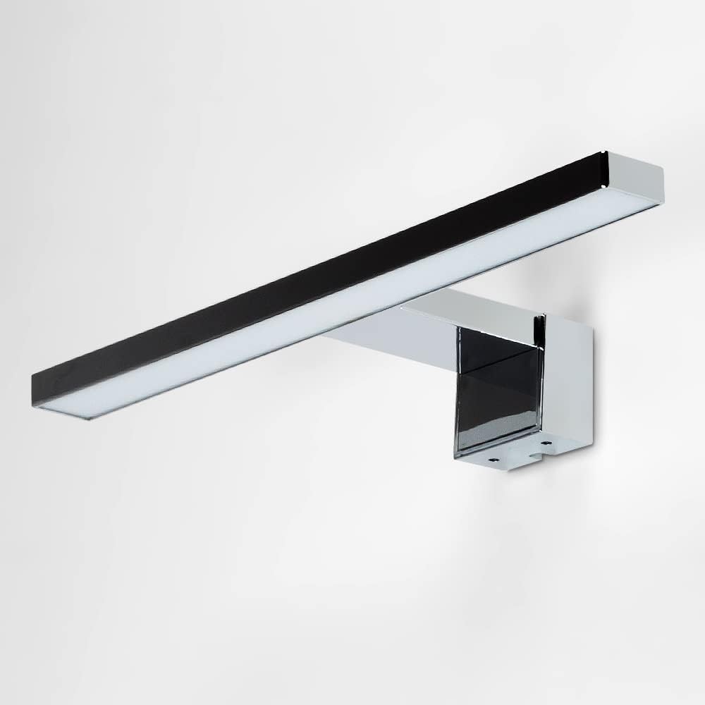 CLICKFUSION Elena LED Mirror Light 3-in-1 Bathroom 5 W 450 LM 30 cm Neutral White 4000 K IP44 230 V Wall Light Mirror Lamp Bathroom Cabinet Mirror Lights Silver [Energy Class F]