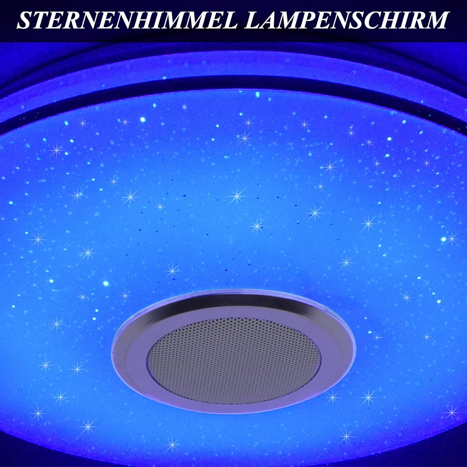 CLICKFUSION 36 W LED Ceiling Light Dimmable with Bluetooth Speaker, Remote Control and App Control, LED Ceiling Light with RGB Colour Changing, Music for Bedroom, Children's Room, Living Room [Energy Class D]