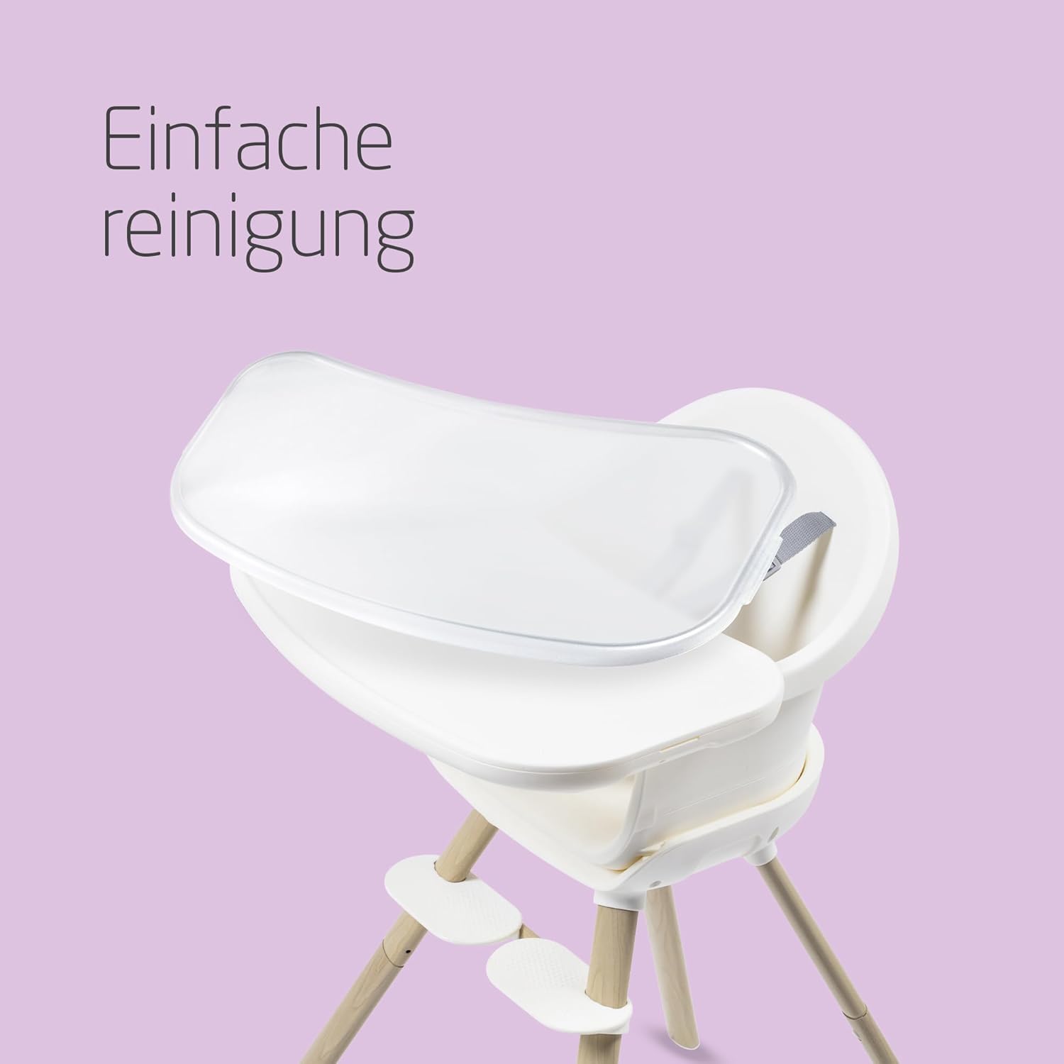 CLICKFUSION Moa 4-in-1 Kinderhochstuhl mitwachsend, 6 Mon–7 Jahre, 0–25kg, verstellbarer Hochstuhl Baby, in eine Sitzerhöhung, einen Hocker und einen kleinen Tisch mit Sitz verwandelbar, Beyond White