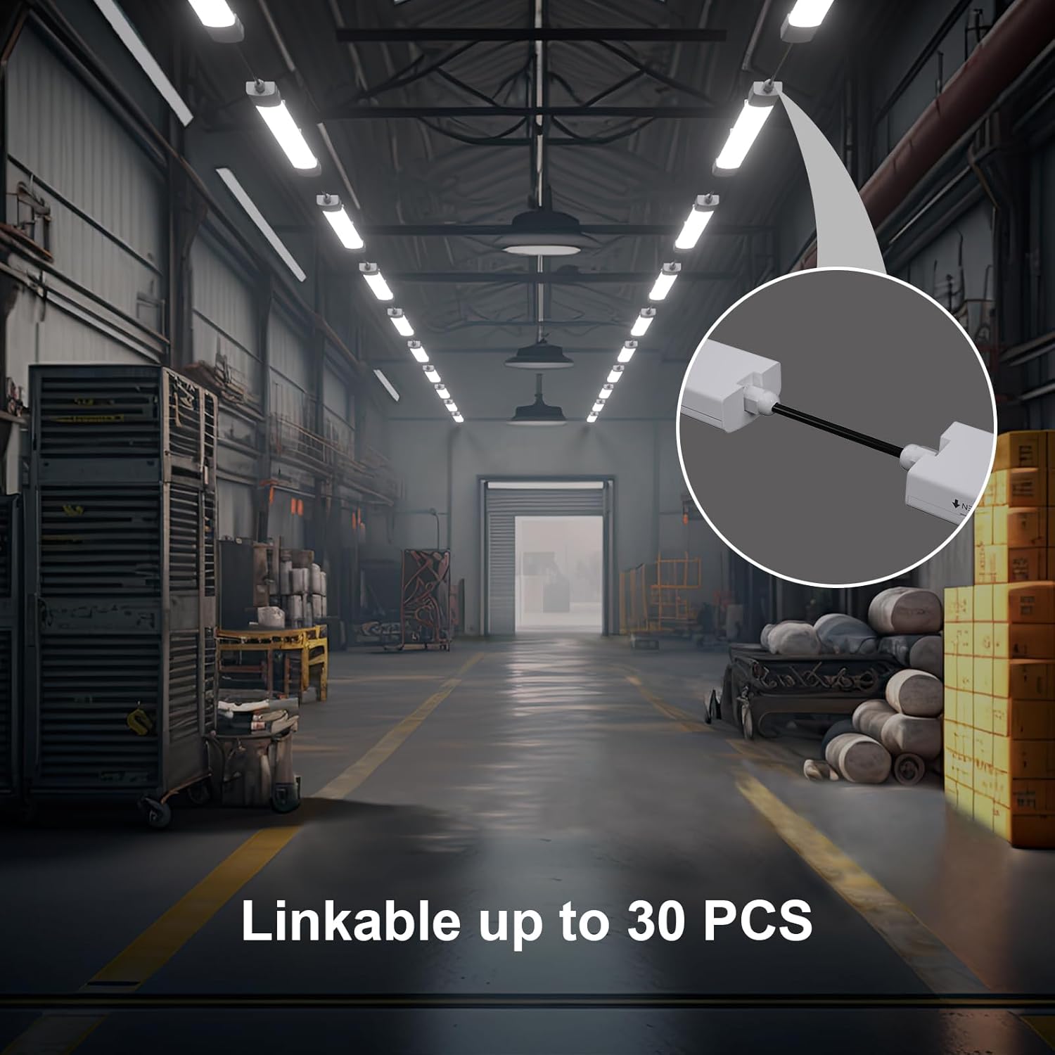 CLICKFUSIONLED Wet Room Light 60 cm with 18 W 5000 K Cool White 1980 Lumen Ultraslim Ceiling Light Wet Room Flat Waterproof IP65 Bath Light Workshop Lamp for Basement Garage White [Energy Class E]