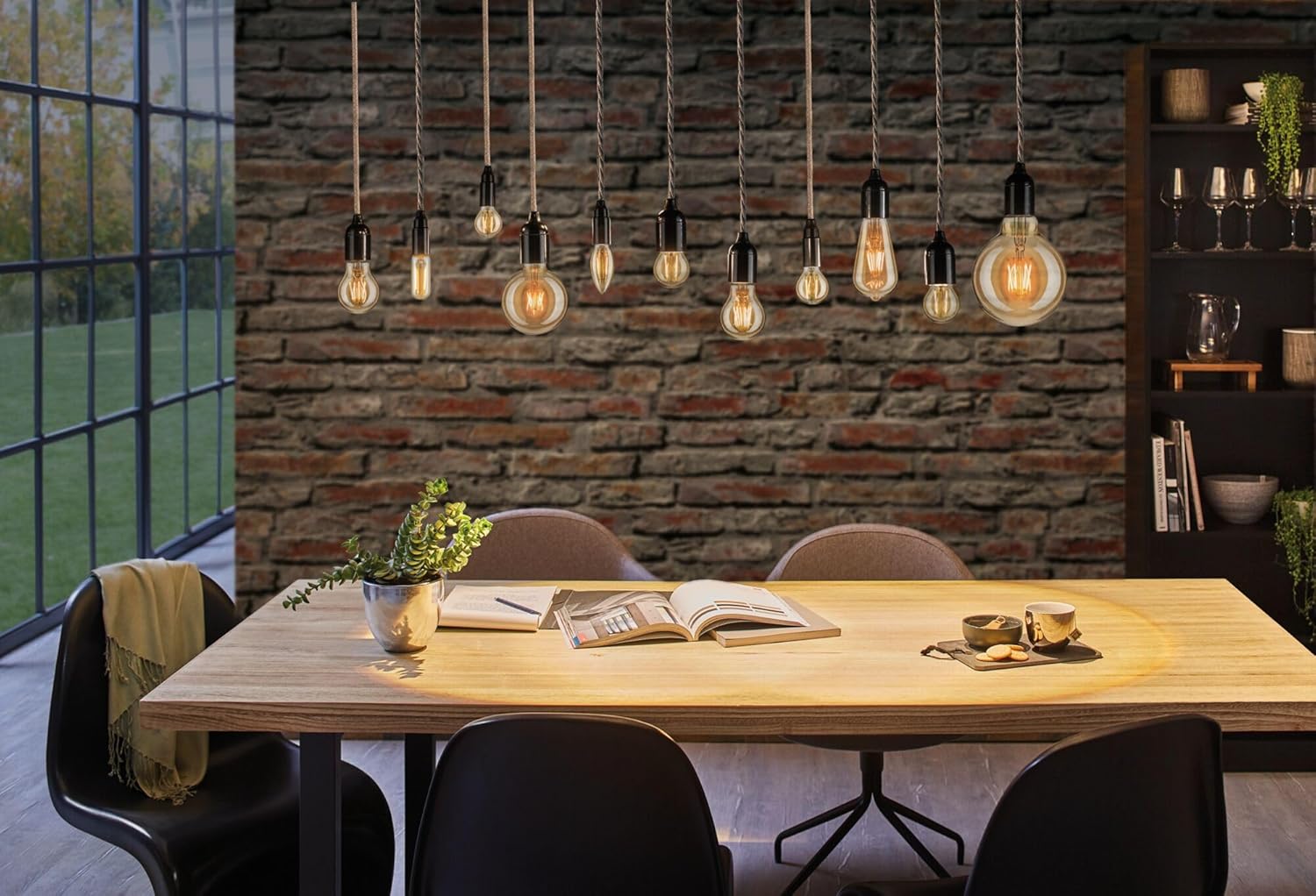 CLICKFUSION 29187 1879 Filament 230V 3-Step-Dim LED Birne E27 470lm 6W 1800K dimmbar Gold Leuchtmittel