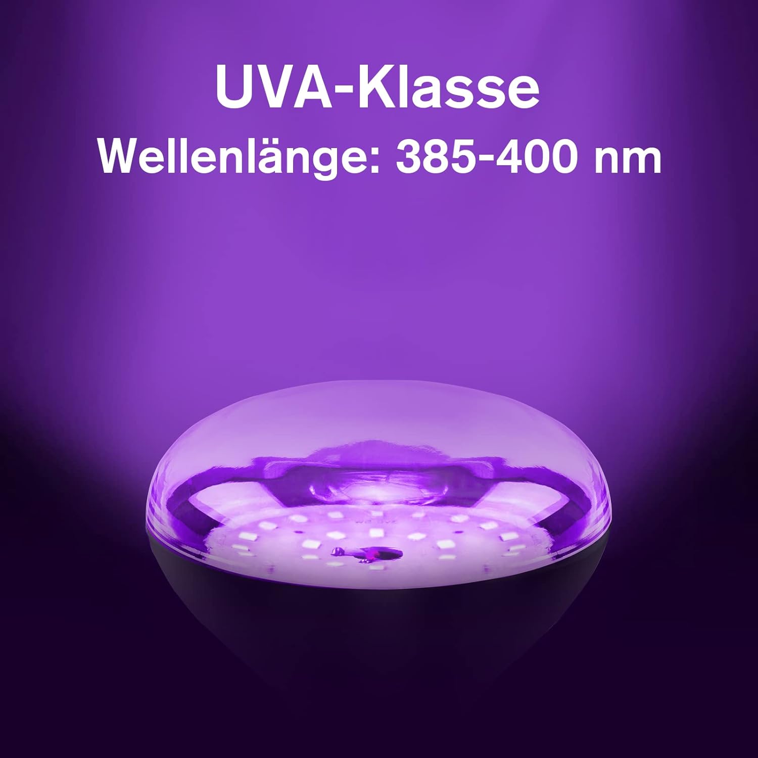 CLICKFUSION 2PCS E27 15W UV Schwarzlicht Glühbirne, Black Light Bulb 385-400nm UVA Schwarzlichtlampe Beleuchtung,Partylicht Neonfarben für Halloween Party Disco Club Bar Körperkuns