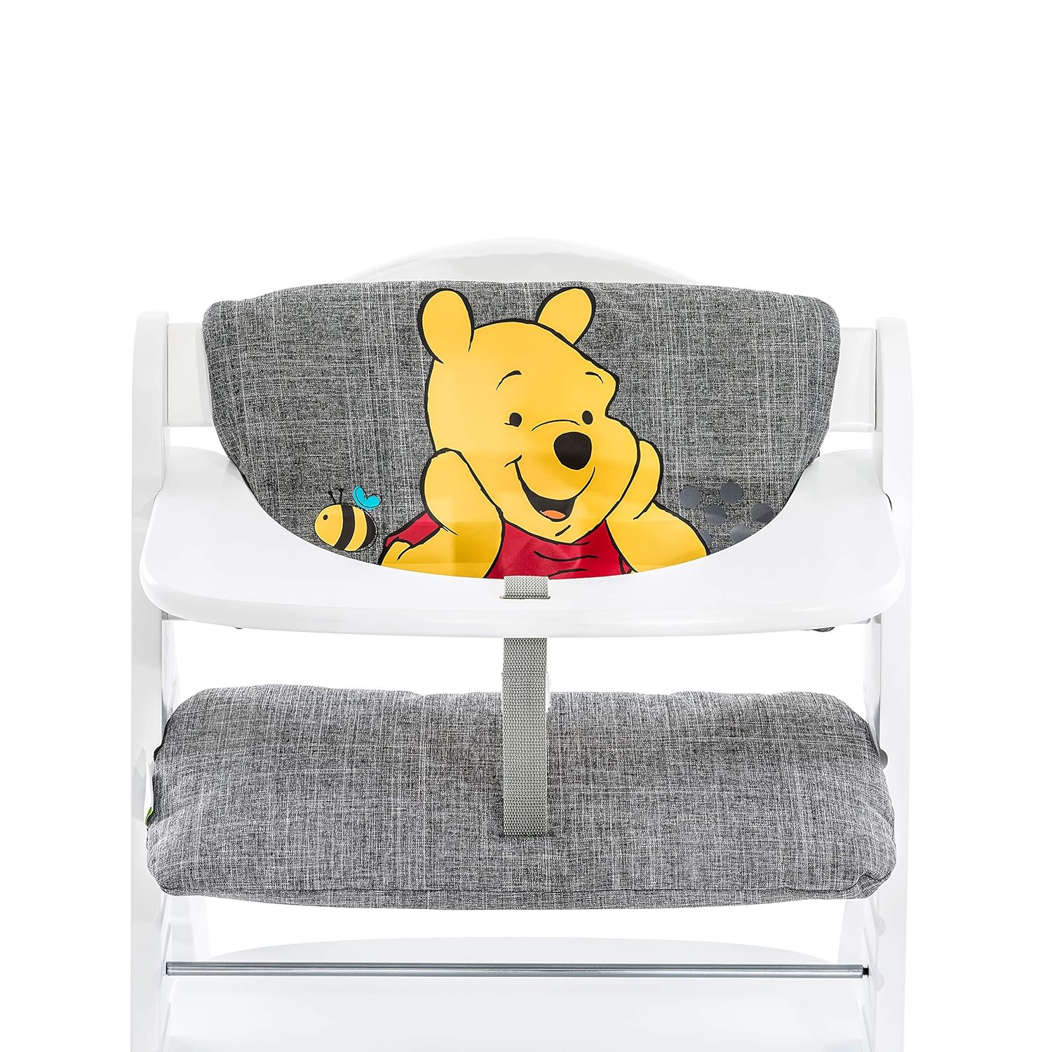 CLICKFUSION Sitzkissen für Alpha+, Beta+ und Arketa Holzhochstühle Highchair Pad Deluxe, Einfache Befestigung mit Klettverschluss (Disney Pooh Grey)