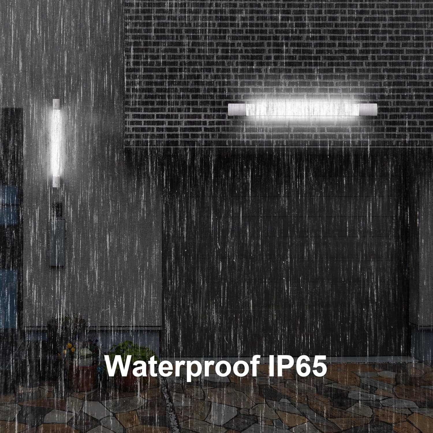 CLICKFUSIONLED Wet Room Light 60 cm with 18 W 5000 K Cool White 1980 Lumen Ultraslim Ceiling Light Wet Room Flat Waterproof IP65 Bath Light Workshop Lamp for Basement Garage White [Energy Class E]