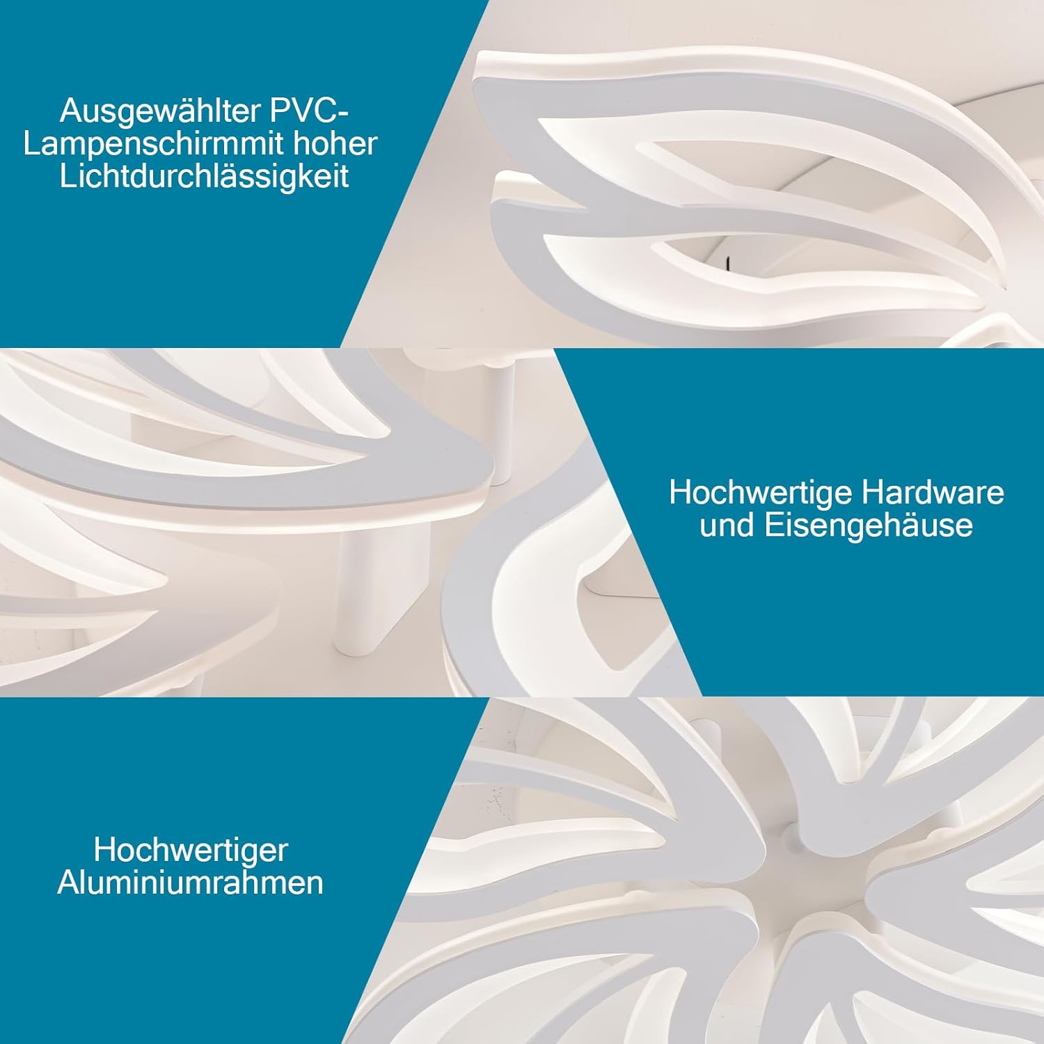 CLICKFUSION LED-Deckenleuchte mit Fernbedienung, Verstellbares Licht 120 W 14400 LM, Acryl-Deckenleuchten für Schlafzimmer Wohnzimmer [Energieklasse E]