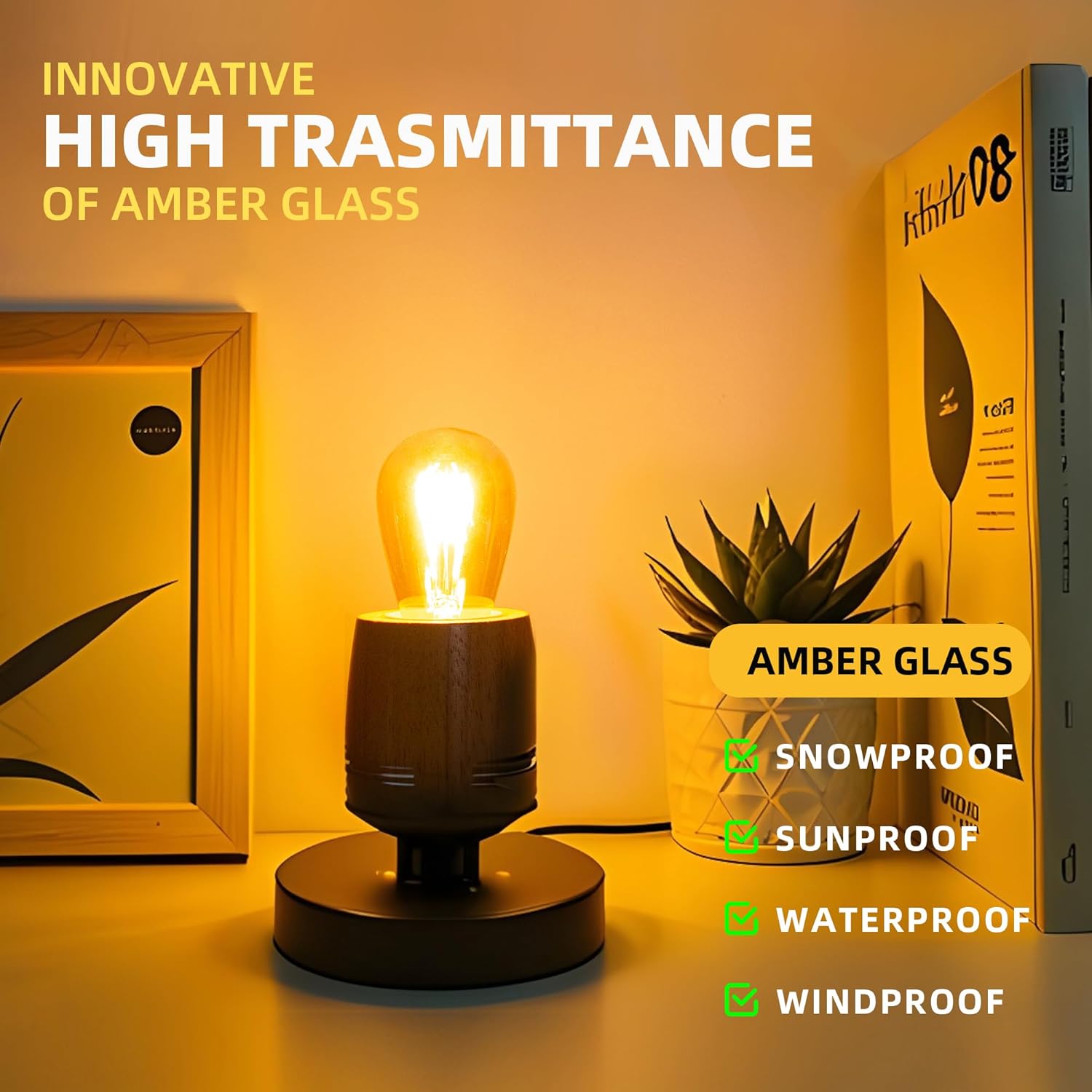 CLICKFUSION Dimmbar Led E27 Warmweiss Glühbirne ST45/S14 3W Vintage Glühbirne Ersetzt 30 W Glühlampen,2200K Warimweß Retro Edison Led Birnen,2er Pack