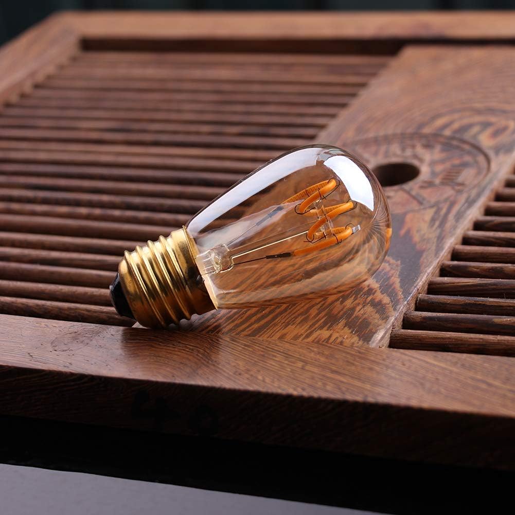 CLICKFUSION 6er-Pack E27 Vintage Led Glühbirne 2W Kerze Filament Ersatzt 20W 150lm 2200K extra warmweiß 360° 230V,Spirale Leuchtmittel, nicht dimmbar