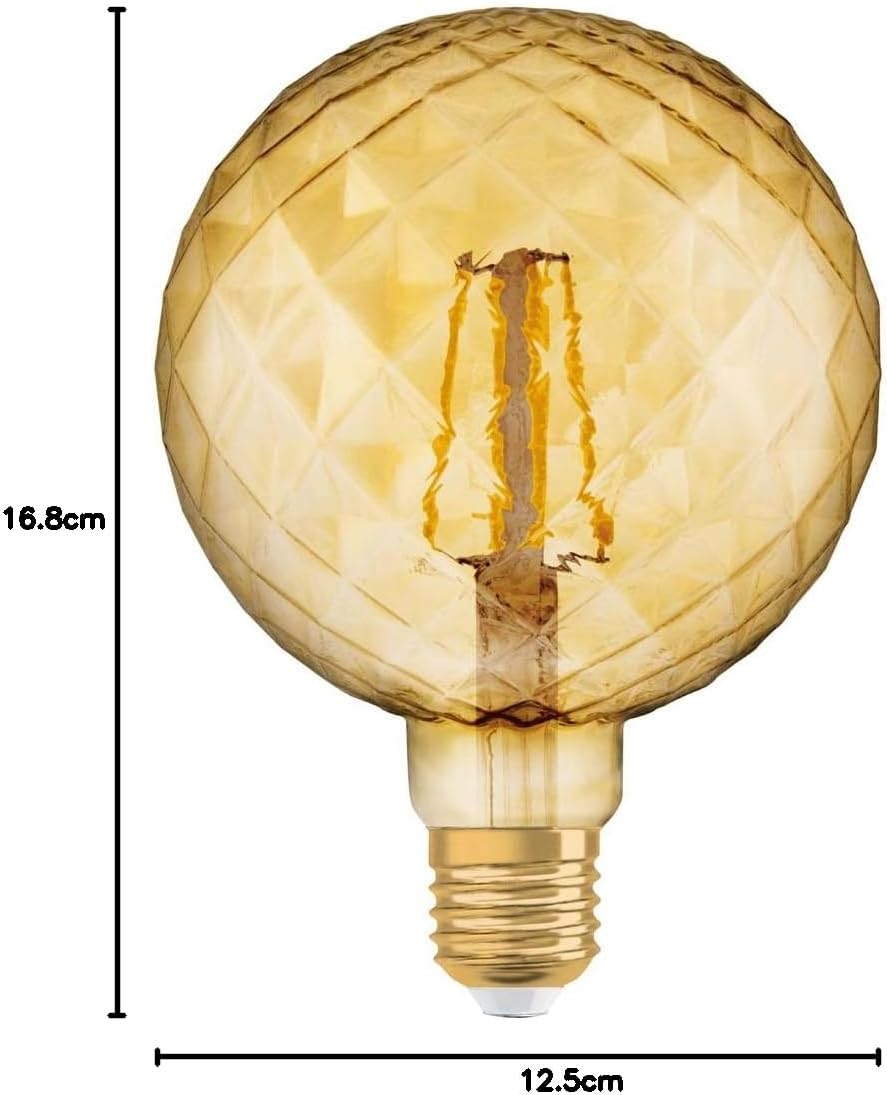 CLICKFUSION LED Vintage 1906 Lampe, Sockel: E27, Warm White, 2400 K, 4, 50 W, Ersatz für 40-W-Glühbirne, 1 Stück (1er Pack) [Energieklasse E]