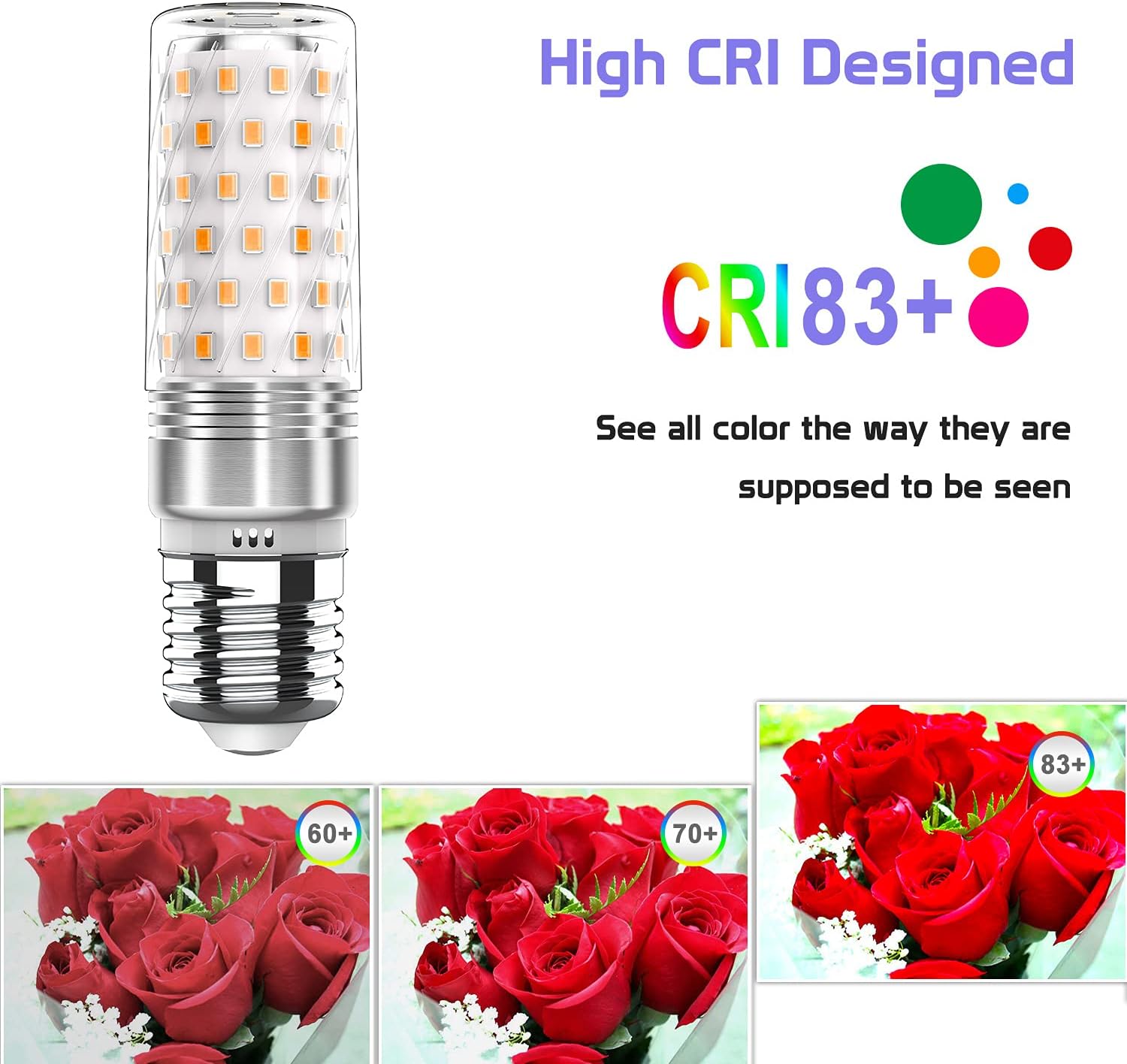 CLICKFUSION E27 LED Warmweiß 7W LED E27 Mais Birne Lampen 2700K, Edison Schraube E27 LED Energiesparlampe Birnen Ersetzt 60W-80W Glühlampe