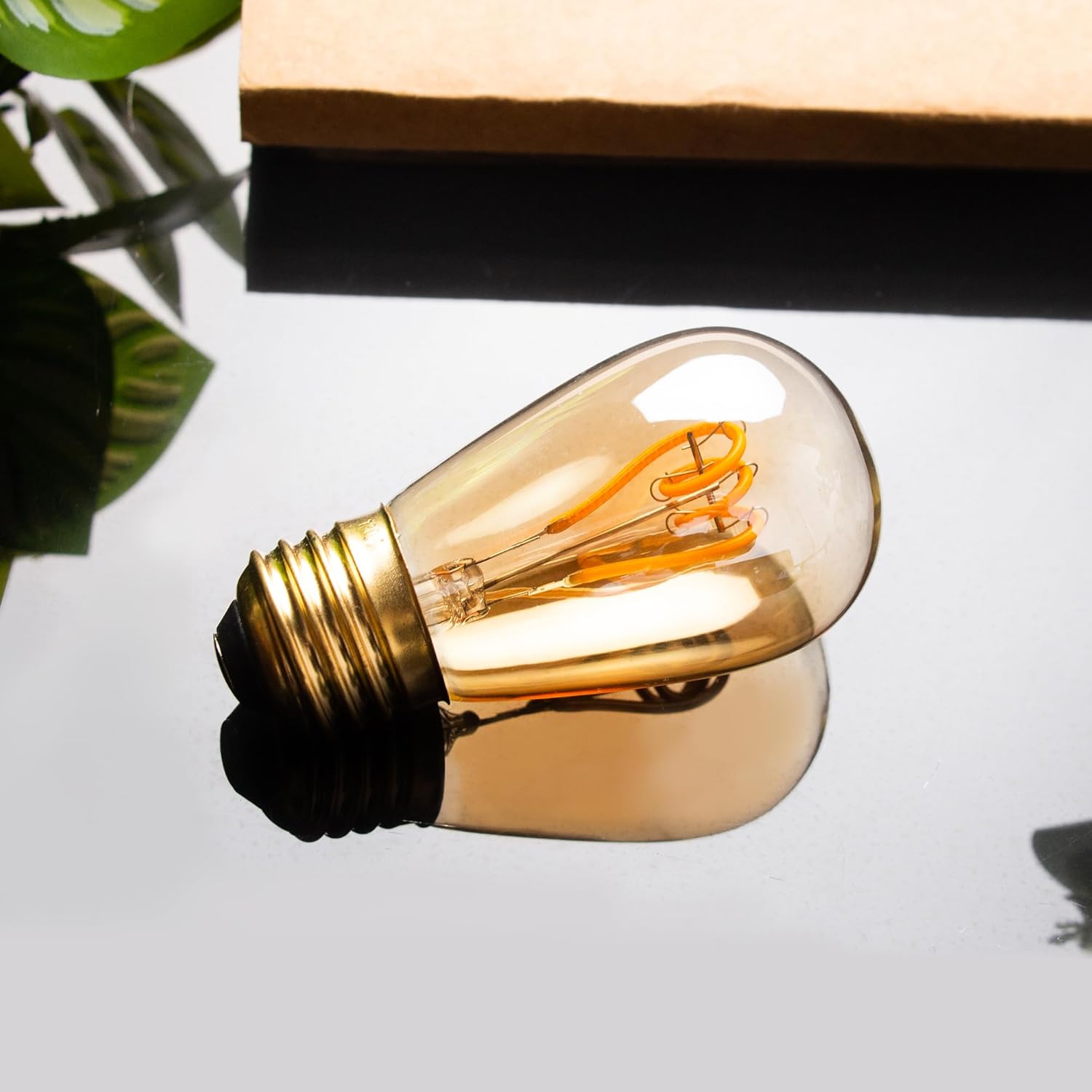 CLICKFUSION Dimmbar Led E27 Warmweiss Glühbirne ST45/S14 3W Vintage Glühbirne Ersetzt 30 W Glühlampen,2200K Warimweß Retro Edison Led Birnen,2er Pack