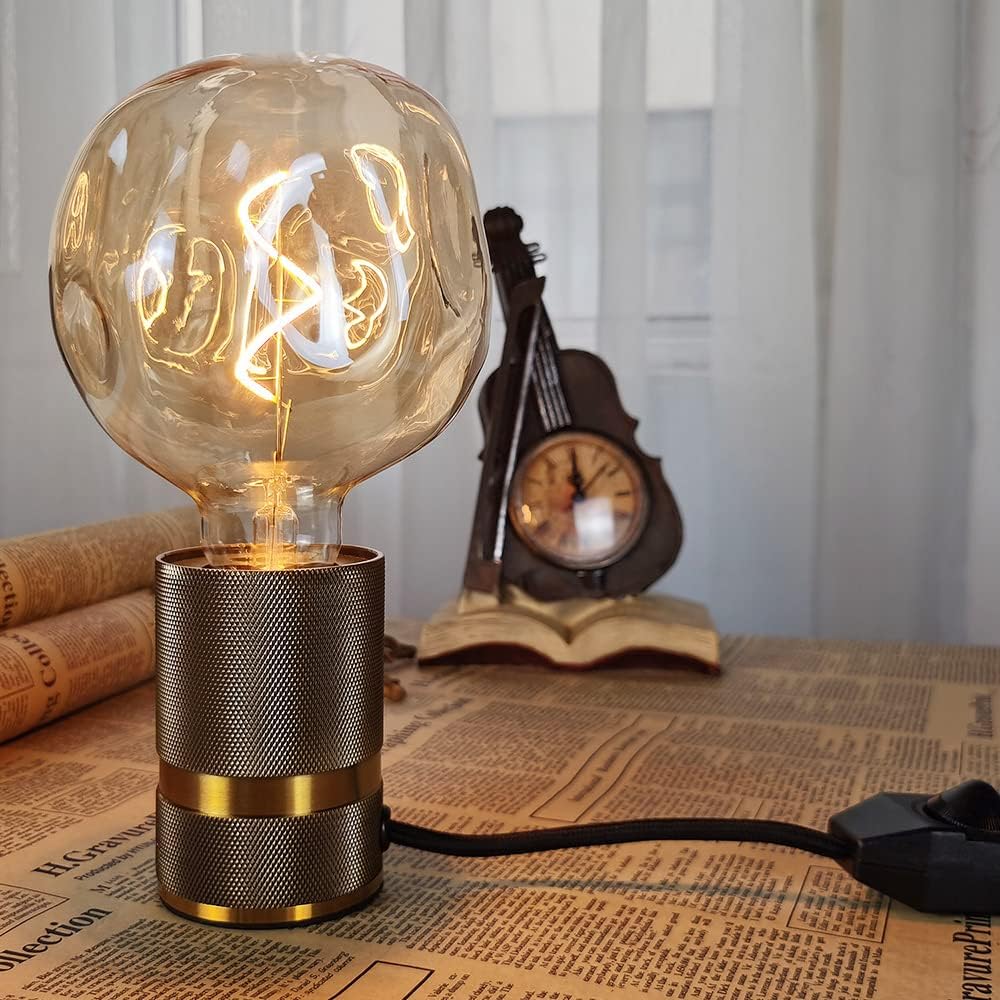 CLICKFUSION Vintage LED-Lampen 4W dimmbar unregelmäßig geformte 220 / 240V Edison Schraube E27 Basis Spezialität dekorative antike Glühbirne (Stone)