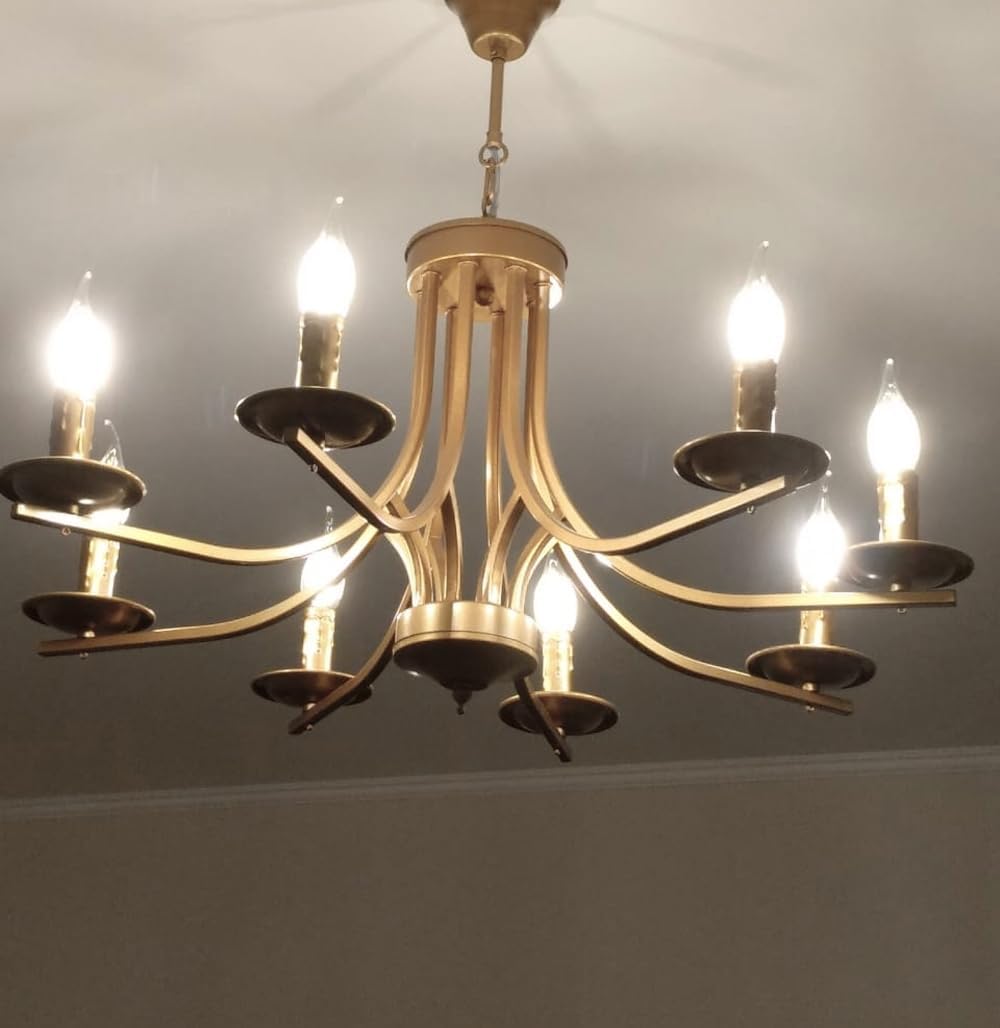 CLICKFUSION E27 LED Kerze 4W / ersetzt 40W Halogenlampen / 400 Lumen/Kaltweiß 6500K / 220-240V AC/LED Kerze E27 Flammen/Nicht Dimmbar/Klar Glas / 12er-Pack