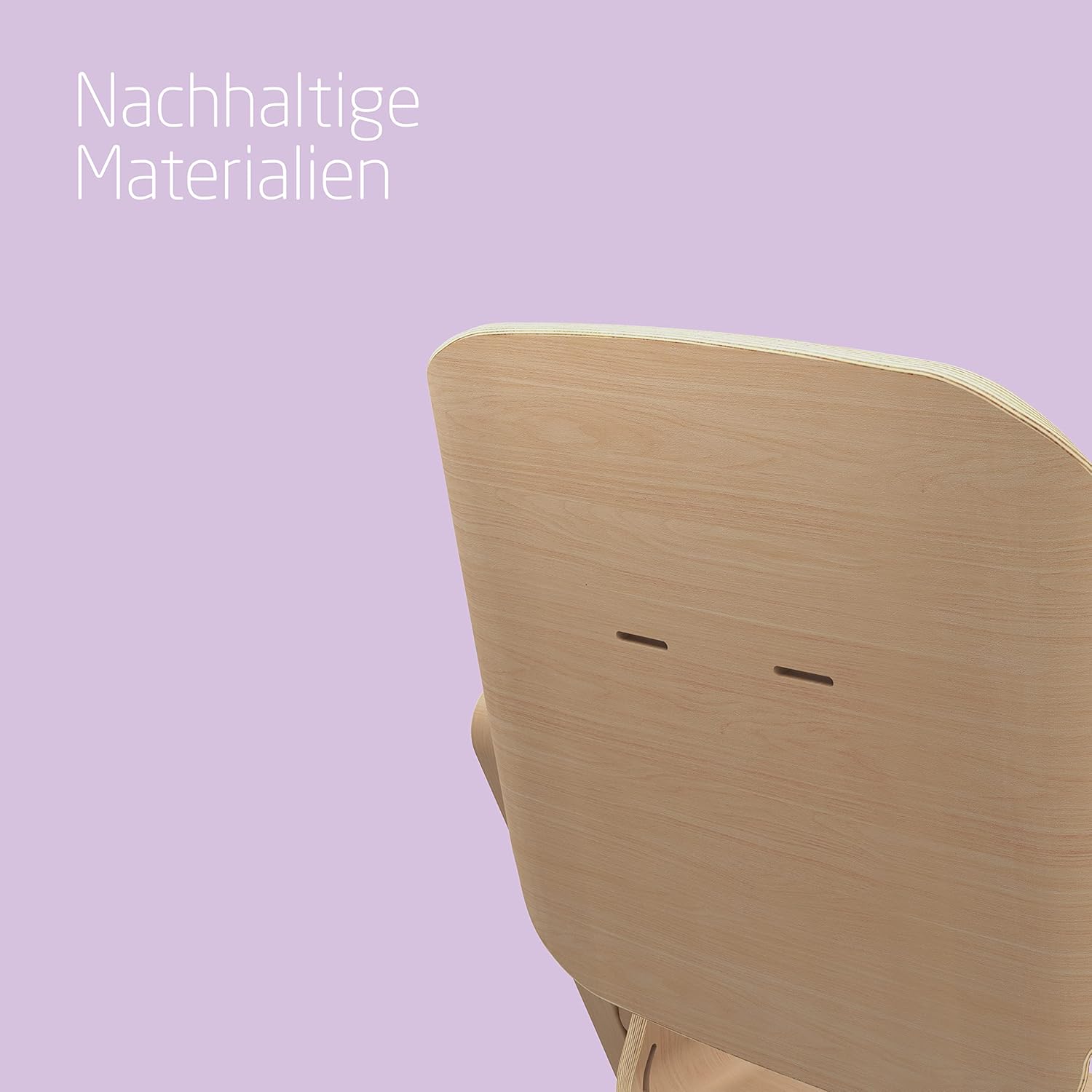 CLICKFUSION Nesta, Hochstuhl ab Baby, Hochstuhl aus Holz, nach hinten verstellbarer Hochstuhl, wächst mit Ihnen bis zu 99 Jahren, Natural Wood