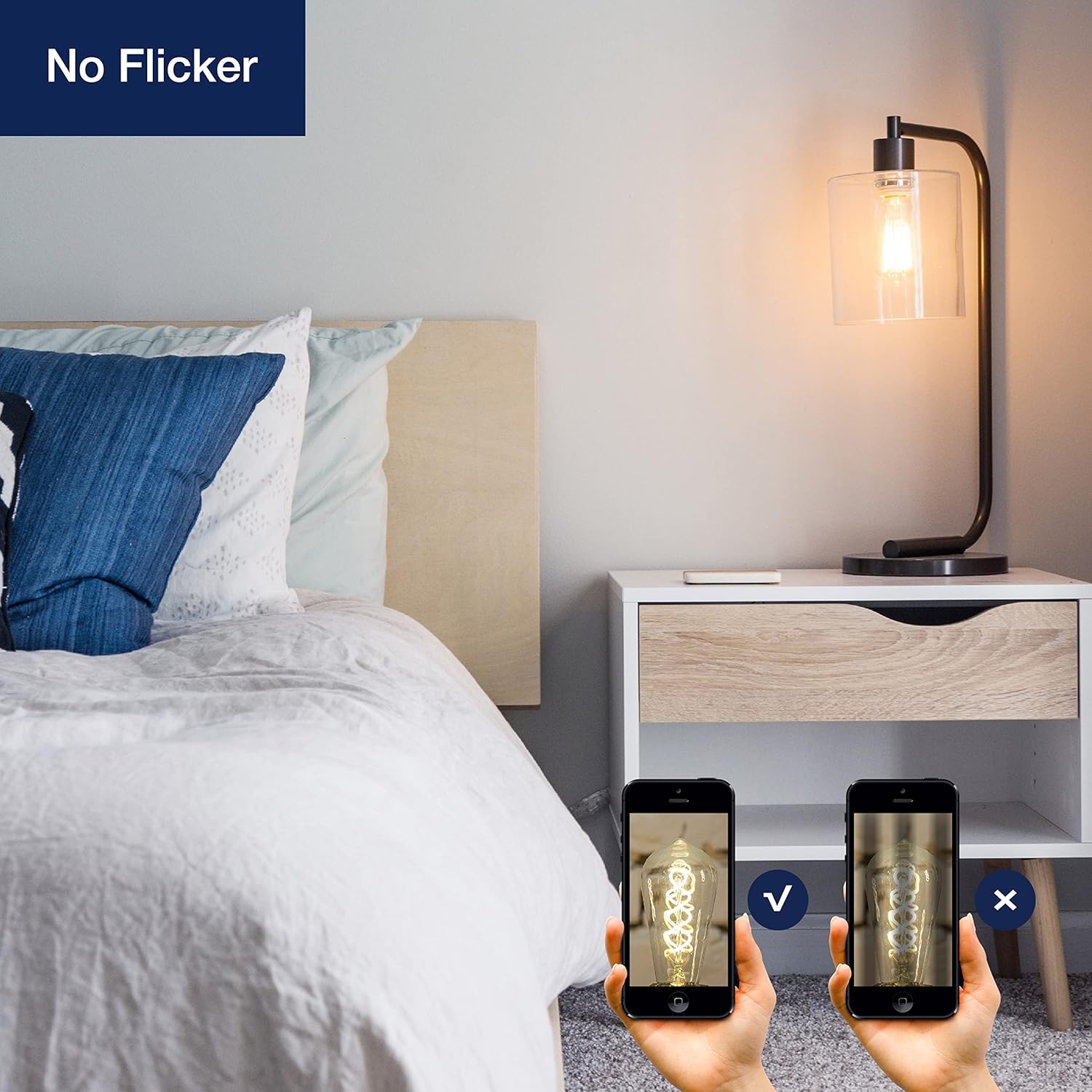 CLICKFUSION Edison Vintage Glühbirne E27, ST58 Retro LED Spiral Filament Lampen, 4W(Ersetzt 40W), 2200K Warmweiß, nicht dimmbar, CRI90, Klar Glas, 4 Stück