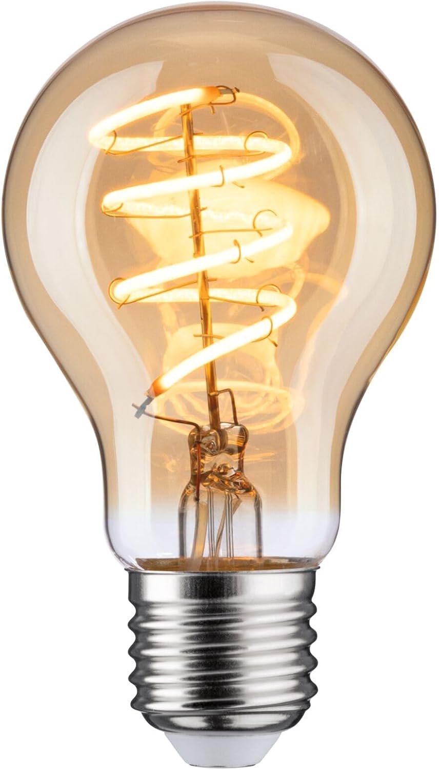 CLICKFUSION 28952 LED Lampe Filament Vintage AGL 5W Leuchtmittel dimmbar Gold 2500K Goldlicht E27