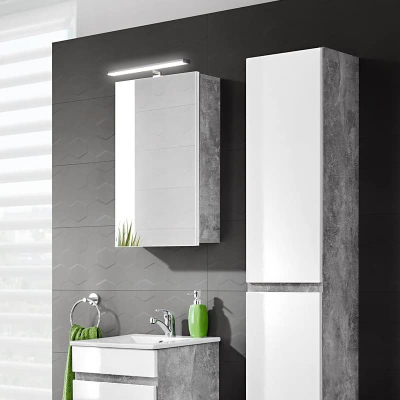 CLICKFUSION Elena LED Mirror Light 3-in-1 Bathroom 5 W 450 LM 30 cm Neutral White 4000 K IP44 230 V Wall Light Mirror Lamp Bathroom Cabinet Mirror Lights Silver [Energy Class F]