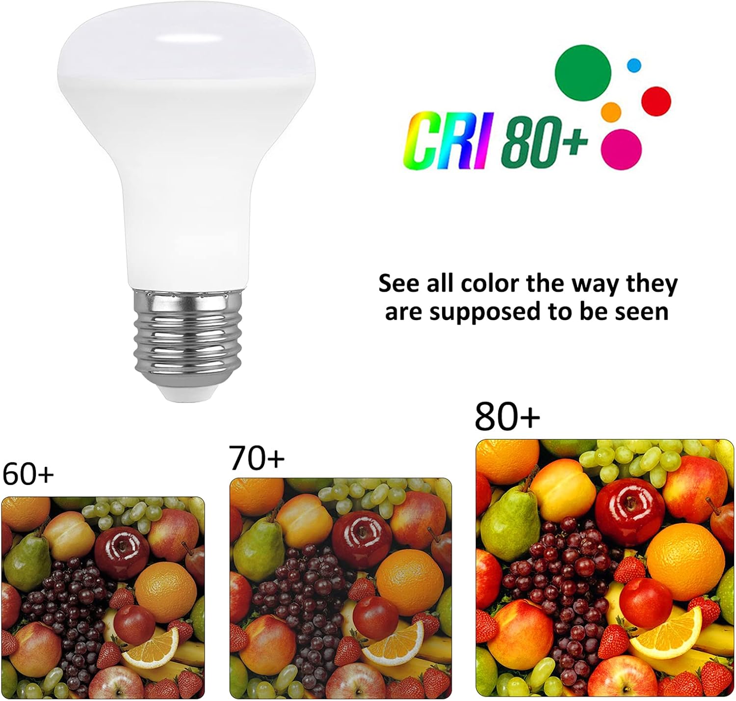 CLICKFUSION LED-Reflektor R63 E27 7W Warmweiß 2700K, 665LM mit 120° Abstrahlwinkel, Ersatz Halogenstrahler E27 60W, AC 220V, R63 LED Reflektorlampen für Deckenstrahler, Nicht Dimmbar, 6er-Set