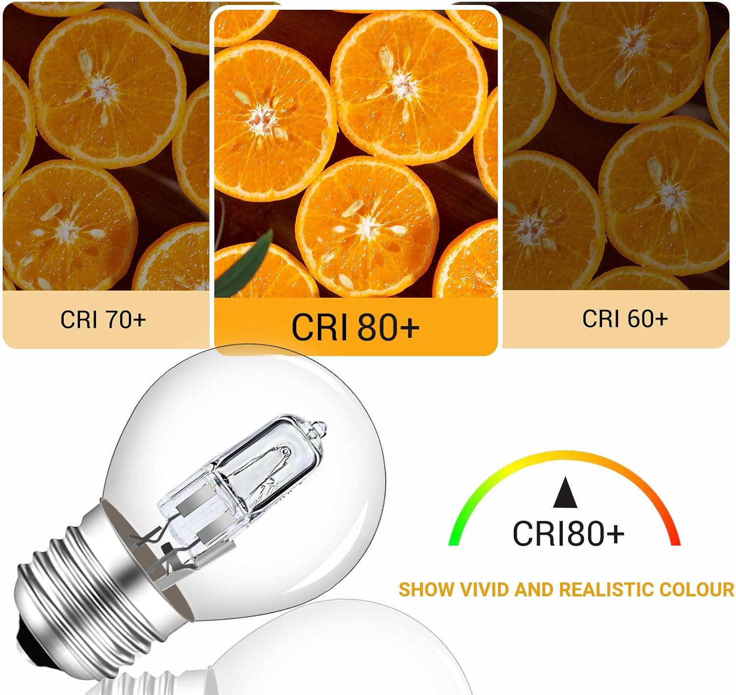 CLICKFUSION 6 Stück Halogenlampe E27 42W Dimmbar, 613LM Warmweiß 2700K Vintage Klar Glas Halogen Glühbirne AC 230V Globe G45 E27 42 Watt Schraubbirne für Kronleuchter, Wandlampe [Energieklasse G]