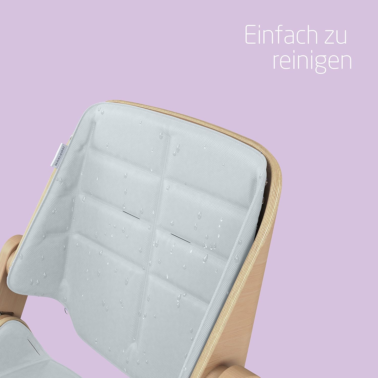 CLICKFUSION Nesta, Hochstuhl ab Baby, Hochstuhl aus Holz, nach hinten verstellbarer Hochstuhl, wächst mit Ihnen bis zu 99 Jahren, Natural Wood