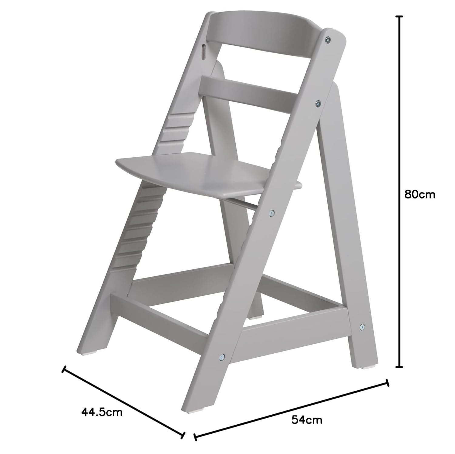 CLICKFUSION Treppenhochstuhl Sit Up III - Mitwachsender Baby Hochstuhl - ab 6 Monaten - Kinderhochstuhl aus Holz taupe - Stuhl bis 50 kg belastbar, 1 Stück (1er Pack)