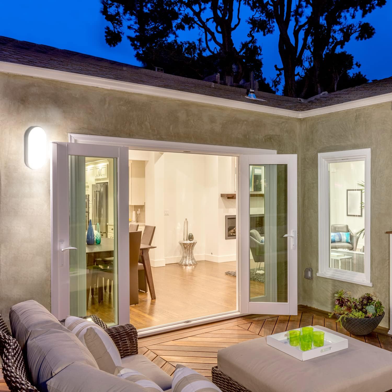 CLICKFUSION LED Ceiling Light 12 W 1020 Lumen Ceiling Light Extra Flat 42 mm LED Lamp IP54 Splash Proof 230 V Cellar Light for Bathroom Living Room Cellar Netural White 4000 K