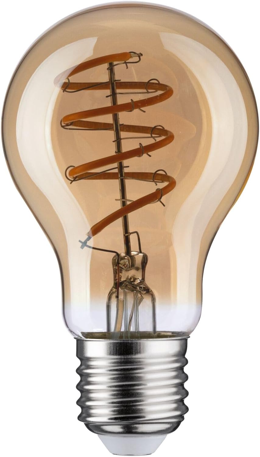 CLICKFUSION 28952 LED Lampe Filament Vintage AGL 5W Leuchtmittel dimmbar Gold 2500K Goldlicht E27