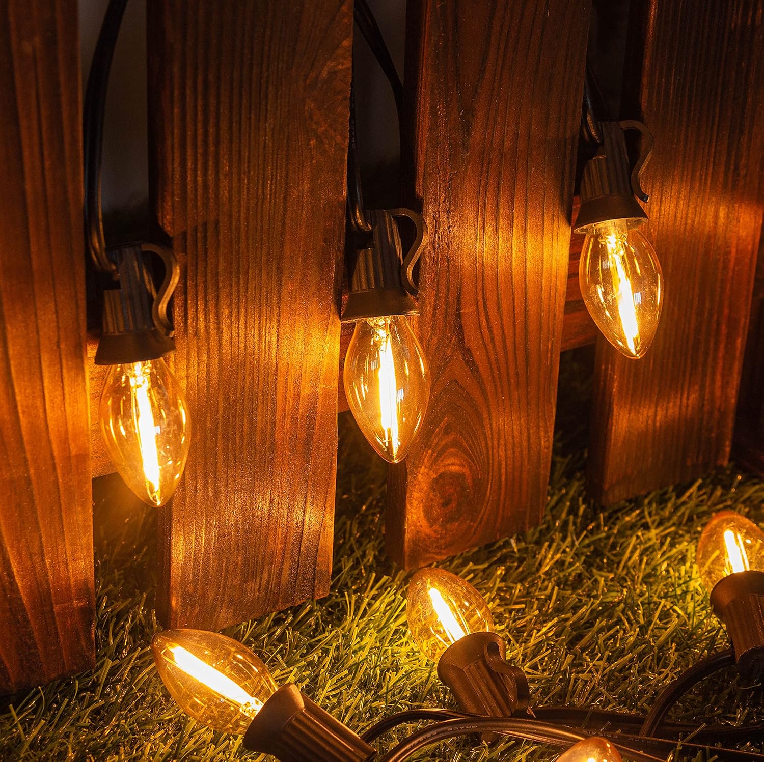 CLICKFUSION C7 LED Birne E14 Edison Glühbirne 0.5W Filament Nachtlampe ersatz 5 W Glühlampen,2200K Warmweiß Vintage Glühbirnen für Weihnachten Dekorative,Nicht Dimmbar,5 Stücke