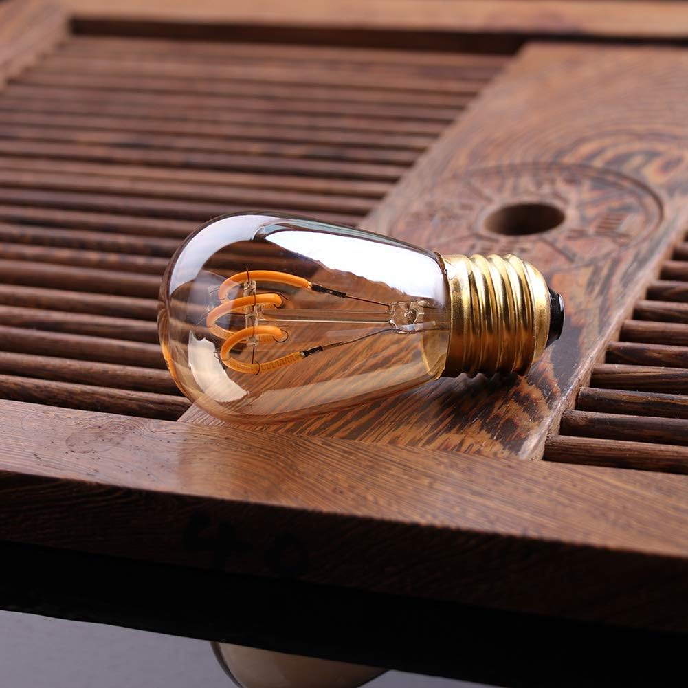 CLICKFUSION 6er-Pack E27 Vintage Led Glühbirne 2W Kerze Filament Ersatzt 20W 150lm 2200K extra warmweiß 360° 230V,Spirale Leuchtmittel, nicht dimmbar