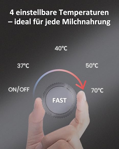 CLICKFUSION Babyflaschenbereiter, Babyflaschenwärmer, Sofortwärmer, Wasserbereiter zur Softherstellung von Säuglingsmilchflaschen, 4 Temperaturen, 72H intelligenter Thermostat, Heißwasserbereiter, Schwarz