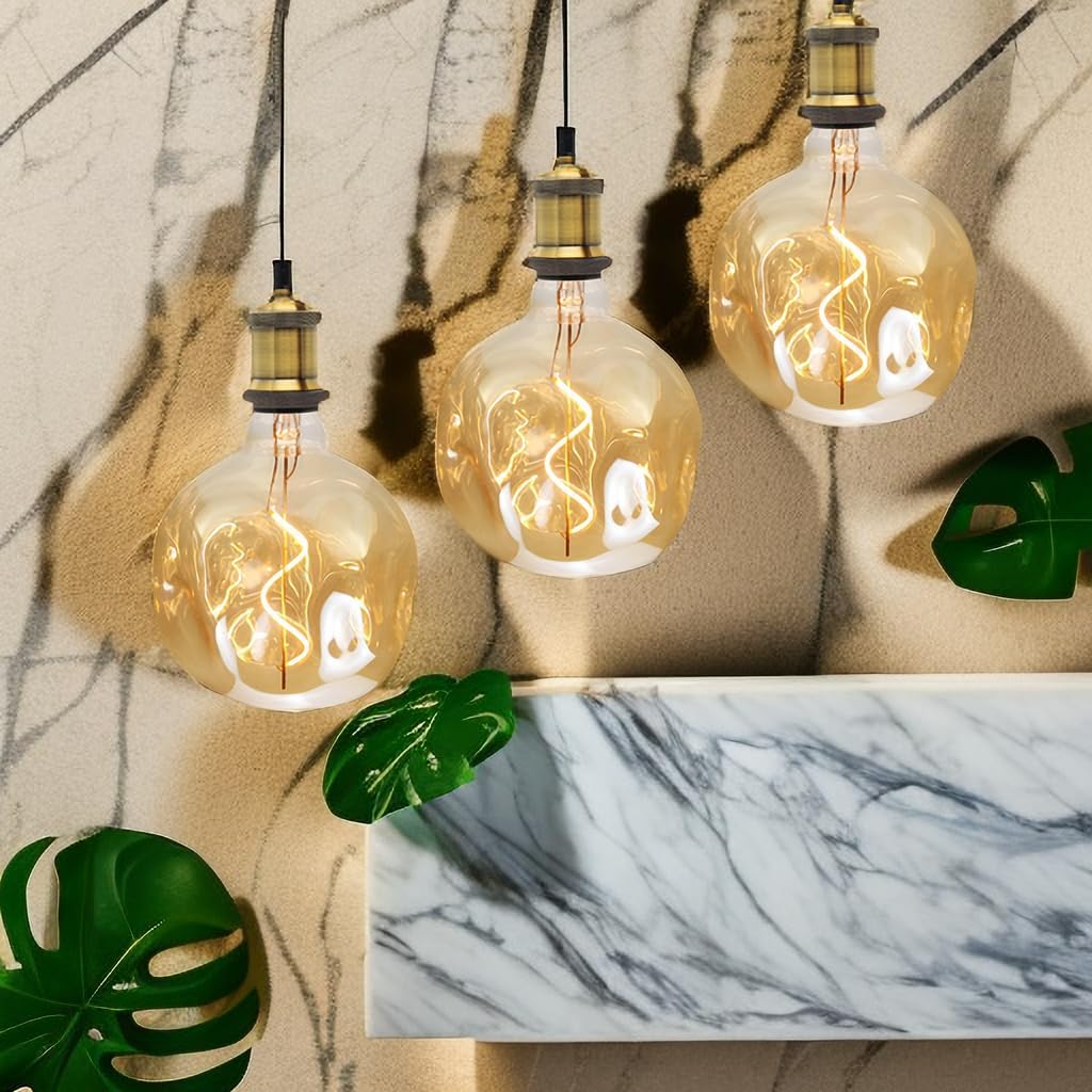 CLICKFUSION Vintage LED-Lampen 4W dimmbar unregelmäßig geformte 220 / 240V Edison Schraube E27 Basis Spezialität dekorative antike Glühbirne (Stone)