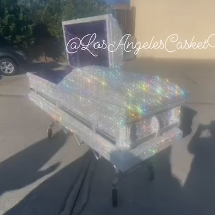 Pimped-up coffins covered in glitter and bling