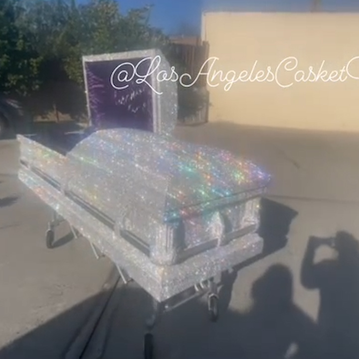 Pimped-up coffins covered in glitter and bling